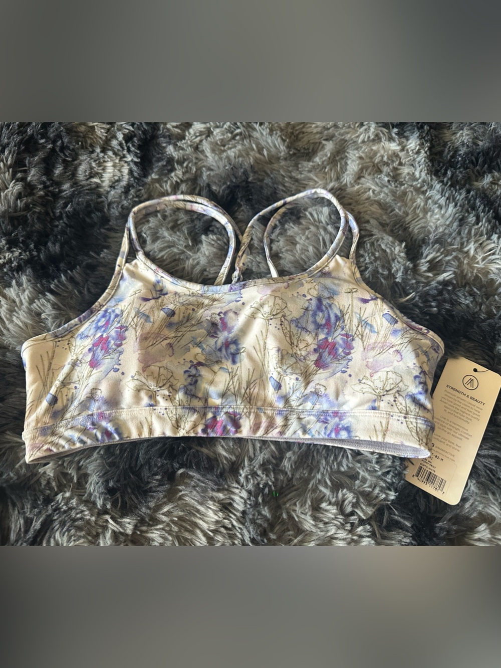 Floral Lightweight Bralette Sports Bra in Poppy Print